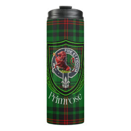 Primrose Scottish Clan Tartan & Crest Thermosbecher
