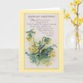 Primrose und vergiss-Me-Nicht Vintager Geburtstag Karte (Gelbe Blume)