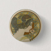 Primrose von Alphonse Mucha (1899) Button (Vorderseite)
