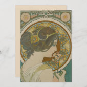 Primrose von Alphonse Mucha (1899) Feiertagskarte (Vorne/Hinten)