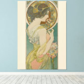 Primrose von Alphonse Mucha (1899) Leinwanddruck (Insitu (Holzboden))