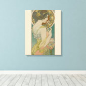 Primrose von Alphonse Mucha (1899) Leinwanddruck (Insitu (Holzboden))