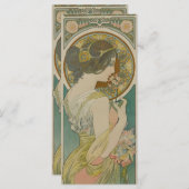 Primrose von Alphonse Mucha (1899) Lesezeichen Menükarte (Vorne/Hinten)