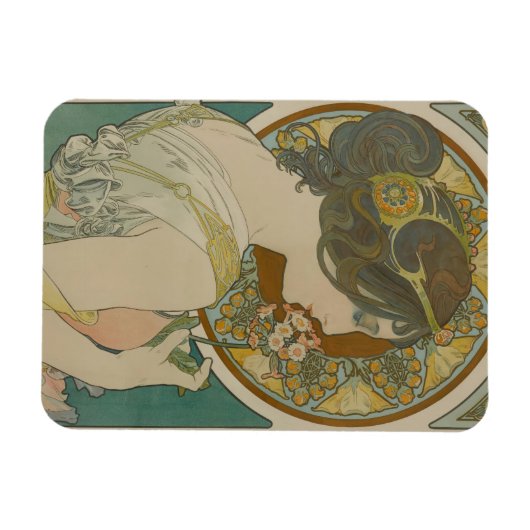 Primrose von Alphonse Mucha (1899) Magnet (Horizontal)