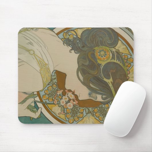 Primrose von Alphonse Mucha (1899) Mousepad (Mit Mouse)