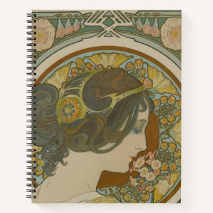 Primrose von Alphonse Mucha (1899) Notizblock