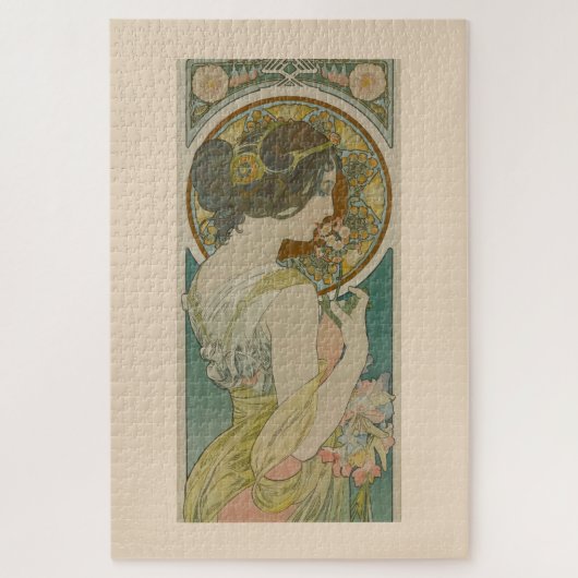 Primrose von Alphonse Mucha (1899) Puzzle (Vertikal)