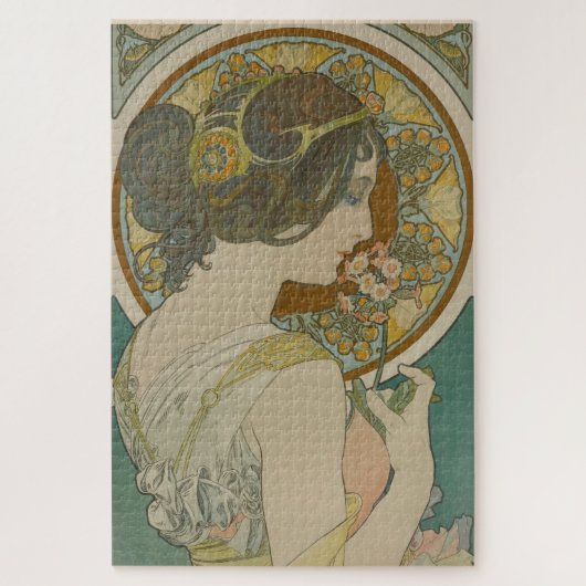 Primrose von Alphonse Mucha (1899) Puzzle (Vertikal)