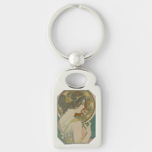 Primrose von Alphonse Mucha (1899) Schlüsselanhänger (Vorderseite)