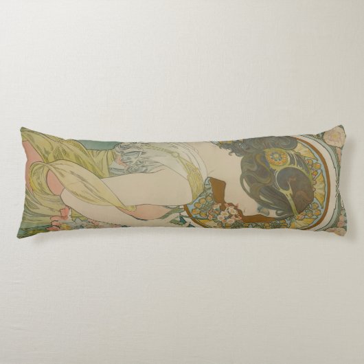 Primrose von Alphonse Mucha (1899) Seitenschläferkissen (Vorderseite)
