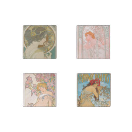 Primrose von Alphonse Mucha (1899) Steinmagnet