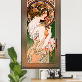 Primrose von Alphonse Mucha Poster (Heimbüro)