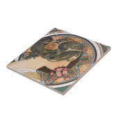 Primrose von Alphonse Mucha - Vintager Jugendstil Fliese (Seite)