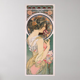 Primrose von Alphonse Mucha - Vintager Jugendstil Poster