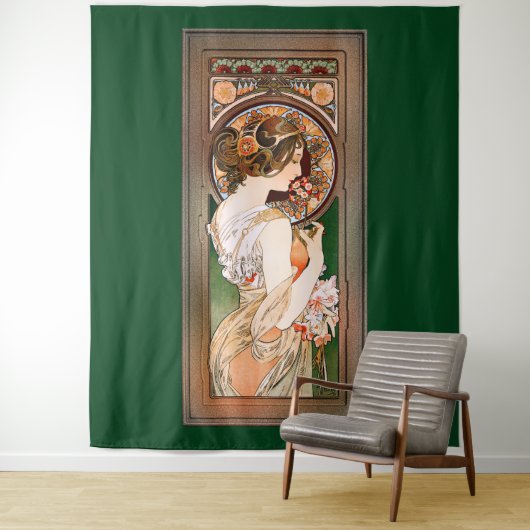 Primrose von Alphonse Mucha Wandteppich (Beispiel)