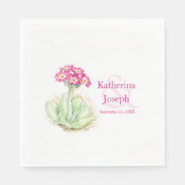 Primrose Wildblume Aquarelluccine Serviette