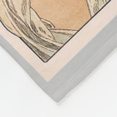 Primrosen und Feather, Mucha Fleecedecke (Ecke)