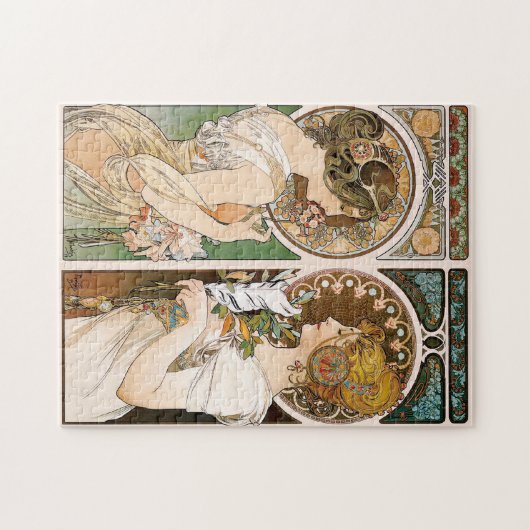 Primrosen und Feather, Mucha Puzzle (Horizontal)