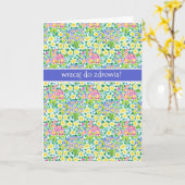 Primroses bekommen gute Karte, polnischer Gruß Karte (Gelbe Blume)