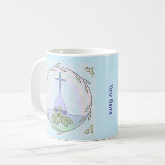 Primroses Christliche Cross Tasse (Vorderseite Links)
