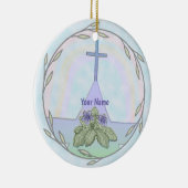 Primroses Christliche Kreuzverzierung Keramik Ornament (Rechts)