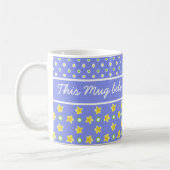 Primroses Coffee Tasse: Personalisieren: Blue Polk Kaffeetasse (Links)