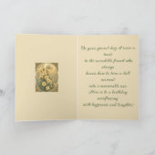 Primroses February Birthday Flowers Art Nouveau St Karte (Innenseite)