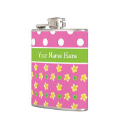 Primroses Hip Flask zur Personalisierung rosa Polk Flachmann (Links)