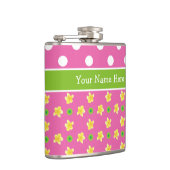 Primroses Hip Flask zur Personalisierung rosa Polk Flachmann (Rechts)