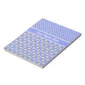 Primroses Notepad to Personalize: Blue Polka Dots Notizblock (Rotiert)