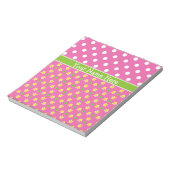 Primroses Notepad to Personalize: Pink Polka Dots Notizblock (Rotiert)