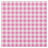 Primroses Pink und White Karo Gingham Muster Stoff (Nahaufnahme)