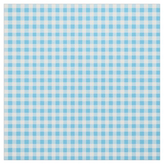 Primroses Sky Blue und White Karo Gingham Pattern Stoff (Muster)