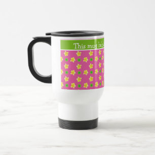 Primroses Travel Mug: Personalisieren Sie rosa Pol Reisebecher