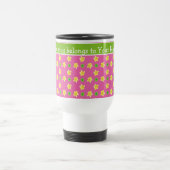Primroses Travel Mug: Personalisieren Sie rosa Pol Reisebecher (Mittel)