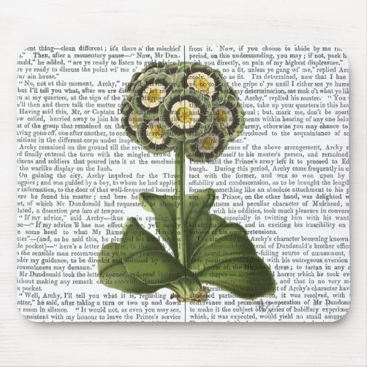 Primula Auricula Blau Mousepad (Vorne)