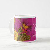 Primula Blumenkunst Wunderschöne Ehefrau mauve Tas Kaffeetasse (Vorderseite Links)