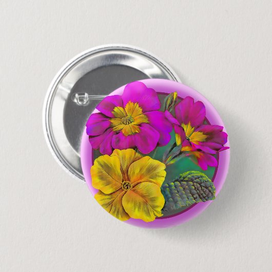 Primula Fine Art Button/Abzeichen Button (Vorne & Hinten)