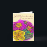 Primula great Grandmother 85 yellow birthday card Karte<br><div class="desc">Personalise this fine art card for an extra special touch to suit your requirements. This pretty card reads: "To a dear Great Grandmother on your 85th birthday". Birthday card designed exvely from an original watercolour painting by Sarah Trett.</div>