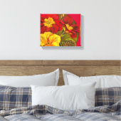Primula Leinwand Rot Kunstschrift (Insitu (Schlafzimmer))