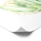 Primula scotia Pflanze Aquarellkunst Poster (Ecke)