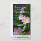 Primula Spring Flowers 2 Beileid Dankeschön Karte (Vorderseite)