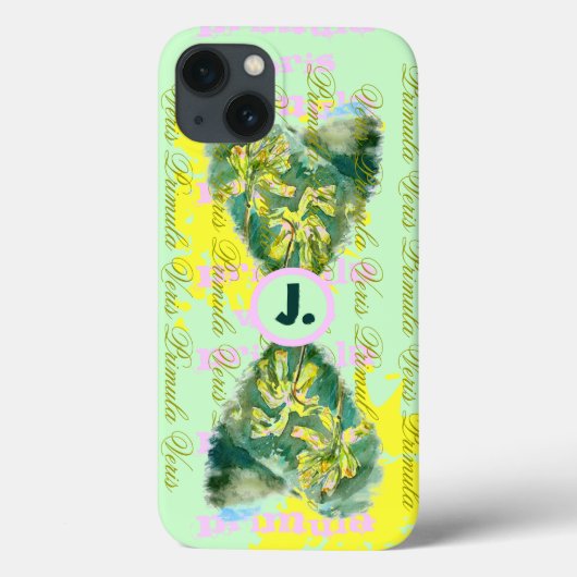 Primula Veris Hearts und Monogram Case-Mate iPhone Hülle (Rückseite)