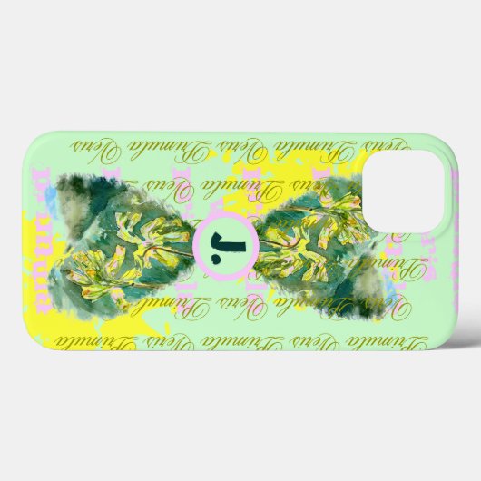 Primula Veris Hearts und Monogram Case-Mate iPhone Hülle (Rückseite (Horizontal))
