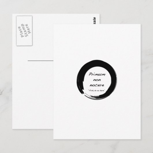 Primum non Nocere Postkarte (Vorne/Hinten)