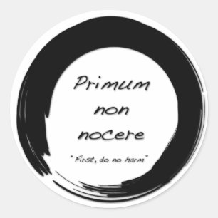 Primum non Nocere Runder Aufkleber