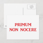 Primum non nocere - Zuerst einmal nicht schaden Postkarte (Vorne/Hinten)