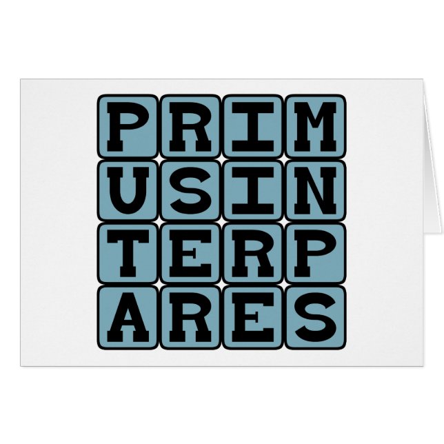 Primus Inter Pares, erste unter Gleichen (Vorderseite (Horizontal))