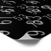 Primzahlen Mathematisches Wissenschaftsnummernplak Poster (Ecke)