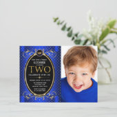 Prince 2. Geburtstag Party Einladung (Stehend Vorderseite)